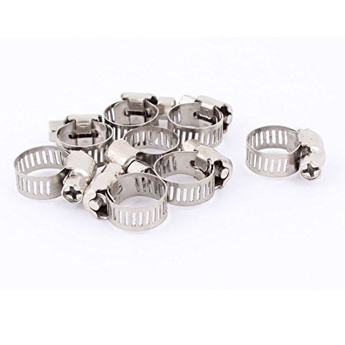 8Stk 6-12mm Bereich Einstellbar Stahl Draht Wasserrohr Schlauchschelle