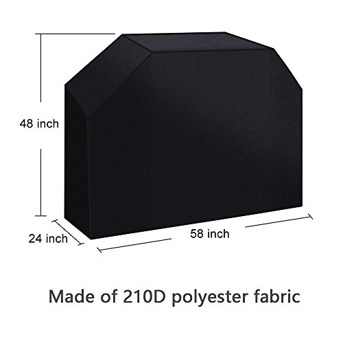 Abdeckung für Grill, Sounor BBQ Grillabdeckung Gasgrill Schutzhülle Abdeckhaube Haube 145 x 61 x 117cm, Schwarz - 5