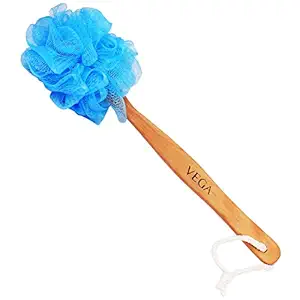 Vega Wooden Handle Bath Brush (Color May Vary)