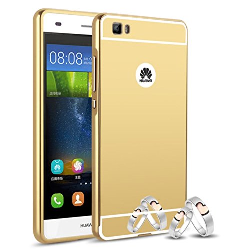 Prevoa        Huawei P8 Lite Funda - Metal Funda Cover Case para Huawei P8 Lite 5 0 Pulgadas Android Smartphone - Oro