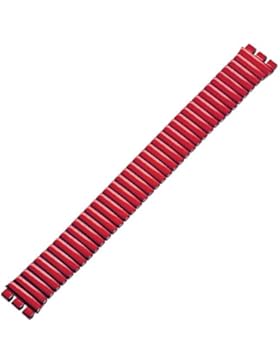 Uhrenarmband Metall 17mm Rot Glänzend - Passend Für Uhren Mit Swatch Spezialanstoß - Flexibles Ersatzband / Zugband...