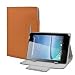 Produktbild Universal Tablet Tasche Hülle für Hisense Sero 7+ ( 7 Zoll ) Schutztasche Zubehör Schutzhülle mit Aufsteller in hochwertiger Leder-Optik braun