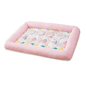 Aswadh Dog Cooling Mat Bed Sleeping Pad Washable Sofa Cool Blanket Cushion Pink XL