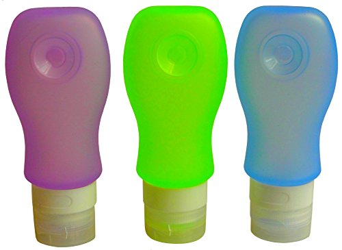 BSB Silicone Travel Bottles, Custom Design Squeezable Travel Bottle Set with PVC Bag