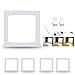 Produktbild VINGO® 5x 3W LED Panel Einbau Decken Wandleuchte Einbaustrahler Ultraslim Deckenleuchte Eckig Leuchte mit Trafo