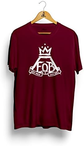 New Fall Out Boy Logo T-Shirt (Medium, Burgundy)