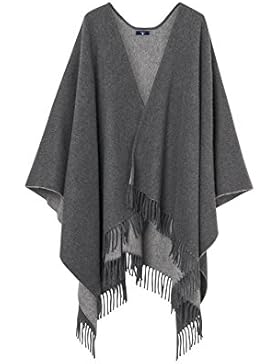 GANT Damen Schal Reversible Lambswool Poncho