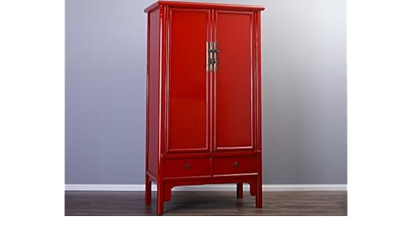 Chinesischer Schrank Hochzeitsschrank Rot Kleiderschrank Fersehschrank Tv Amazon De Kuche Haushalt