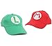 Produktbild Mario Hut Bros Hat Mario Luigi Sports Baseball Kappe Halloween Cosplay Kostüm Sportbekleidung Rot Grün (Rot+Grün)