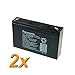 Produktbild 2x Panasonic LC-R067R2P Bleiakku / Bleigel / Blei-Gel Akku / Vlies / Blei-Vlies 6V / 7,2AH / (187 Faston, 4,8mm) / Wartungsfrei