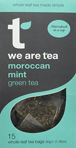 We Are Tea Moroccan Mint Whole Leaf Teabags (Pack of 4, Total 60)