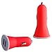 Produktbild GadgetinBox™ - (Rote) 2.1 AMP Schnelle Dual Speed Dual-Universal Car Charger Lade Für Netzgeräte & Zubehör für Apple iPhone 4 / 4S / 5 / 5C / 5S / 6 / 6 Plus / - Apple iPad 4 iPad 2 Air Air 2 / Mobile Phone / iPod / MP3-Player / Samsung Galaxy S3 S4 S5 S6 Minis / Samsung Note 4 3 & 2 / Samsung Galaxy Tablets / Handys & Tablets HTC / Nexus / Xperia / LG und Alle Mobiltelefone & Tablets