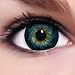 Produktbild Linsenfinder Lenzera Circle Lenses blaue 'Glamour Blue' ohne und mit Stärke + Kombilösung + Behälter 15mm Big Eyes farbige Kontaktlinsen
