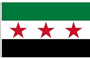 Lixure Flagge Syriens 120x180cm Syrischen Fahne -Polyester, Digitaldruck, lebendige Farbe, lichtbeständig, doppelt genäht, mit Messingösen für Garten Innen- Außenbereich