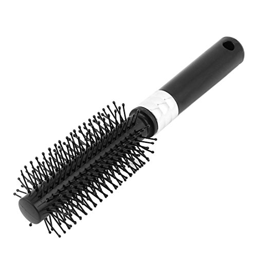 Rund Haarbuerste - SODIAL(R) Plastik Henkel Rund Haarbuerste Salon Styling Borsten Buerste Kamm Schwarz