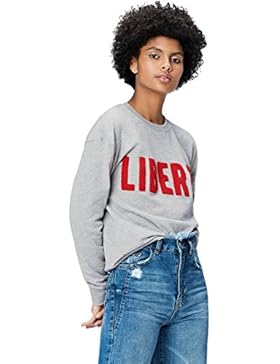 FIND Damen Sweatshirt mit Slogan