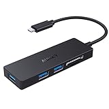 AUKEY Hub Type C 3 Porte USB 3.0 e Lettori di Schenda SD & Micro SD Adattatore USB C per MacBook Pro 2017/2016, Google Chromebook Pixel, Dell XPS 13, ASUS ZenBook e altri dispositivi USB C