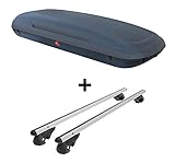 Dachbox 480 Liter, Maße: 200 x 79 x 37,5 cm (L x B x H) in Carbon-Optik