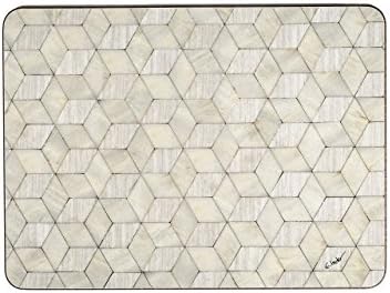 6 Place Mats Ivory Pearl colour table mats 292 x 216 x 4.8mm (Rectangle Size) Melamine Heat Resistant to approx. 140 degrees.