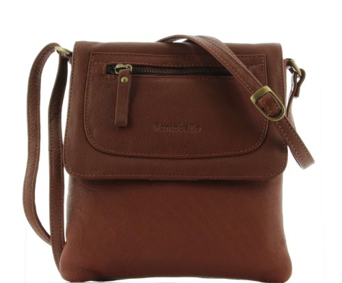 Preisvergleich Produktbild Portobello kleine Überschlagtasche P24015 - Hellbraun