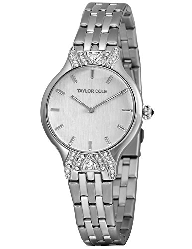 Taylor Cole TC095 - Reloj Mujer Cuarzo Japonés de Acero Inoxidable Plateado