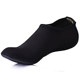  JACKSHIBO Herren Damen Strandschuhe Schwimmschuhe Wasserschuhe BarfußSchuhe Badeschuhe für Kinder,Schwarz,Erwachsene 3XL