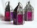 Produktbild 3 Er Set Tonal Teelichthalter, Marokkanisches Glas Lanterns. Pink Und Violett