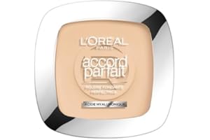 L'OREAL PARIS L'Oréal Paris - Poudre Fondante Perfectrice Bienfaisante - Enrichie en Pigments Minéraux & Acide Hyaluronique - Tous les Types de Peaux - Accord Parfait - Teinte : Ivoire Rosé (1.R) - 9 g