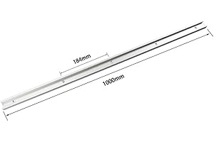 belupai 1000mm T-Slot T-Track Mitre Track Jig Fixture Slot Herramienta de sujeción de borde recto 30x12.8mm Guía Mango de aleación de aluminio Manómetro pesado para enrutador Sierra de mesa