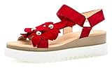 BEST FITTING Gabor 23.611 Damen Sandalen,Keilsandalen, Frauen,Keilabsatz-Sandaletten,Keilsandaletten,Sommerschuh,flach,Best Fitting, Rubin, 38.5 EU