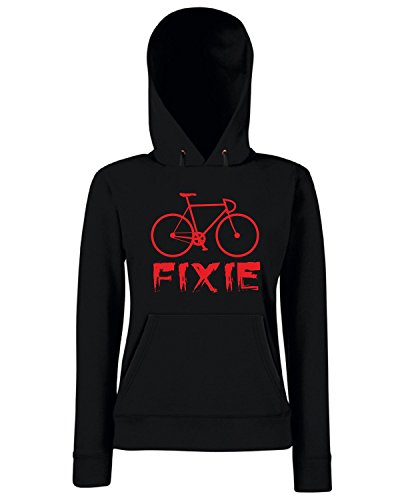 T-Shirtshock - Sudadera hoodie para las mujeras T0843 fixie bicicletta