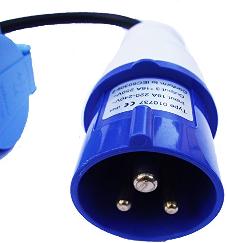 CEE Adapter auf Schuko 3-fach Kupplung H07RN-F 3G 1,5 mm² ideal für Caravan, Wohnmobile und Boote – CE geprüft- - 6