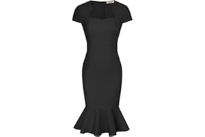 GRACE KARIN CL2118S23 Robe de sirène à manches longues stretch pour femme Longueur genou Robe moulante