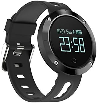 DM58 Bluetooth Sports Wristband Heart Rate Smart Band Blood Pressure Monitor IP68 Waterproof for IOS Android Phone (Black)