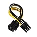 Produktbild 6 Pin zu 8 Pin PCI Express Power Converter Kabel für GPU Grafikkarte PCIE PCI-E, Länge: 18cm Kabel: 18 AWG