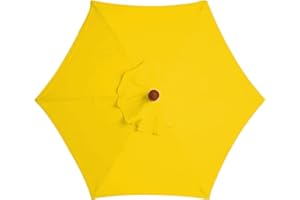 XQZMD Replacement Parasol Canopy, Sun Umbrella Replacement Parasol Fabric Cover with 6/8 Ribs, 2.7m/3m Garden Parasol Canopy Cover Replacement Top for Garden, Patio Umbrella