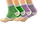 Produktbild 2 Paar Feuchtigkeitsspendende Silikon-Gel-Ferse-Socken für Trockene Harte Rissige Haut Feuchtigkeitsspendende Offene Zehe Comfy Erholung Socken (Lila + Grün)