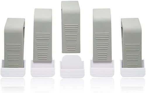 Door Stopper With Holder, Rubber Door Stop Wedge, Non-slip Doorstop Security Baby Safety for All Floor Surfaces(Pack of 5)