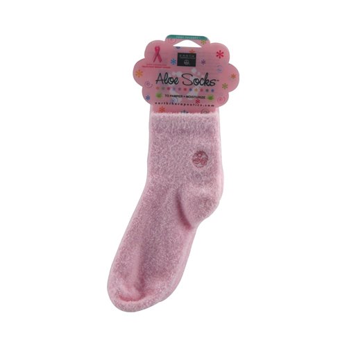Earth Therapeutics Foot Therapy Pink Aloe Infused Socks 221773