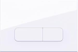 Wunderbad Drückerplatte Lavendelweiß Kompatibel mit Geberit Duofix Sigma/Delta/Basic, Betätigungsplatte für 2-Mengen-Spülung (Farbe: Lavendelweiß mit leichtem Lilastich)