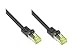 Produktbild Good Connections RJ45 Ethernet LAN Patchkabel mit Cat. 7 Rohkabel und Rastnasenschutz RNS, S/FTP, PiMF, halogenfrei, 500MHz, OFC, 10-Gigabit-fähig (10/100/1000/10000-Base-T Ethernet Netzwerke) - z.B. für Patchpanel, Switch, Router, Modem - schwarz, 5 m