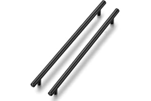 Ravinte 15 stycken svarta möbelhandtag T-stång handtag för köksskåp 256 mm