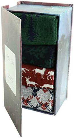 Mens Woodland Bamboo 4 Pair Sock Gift Box from Thought
