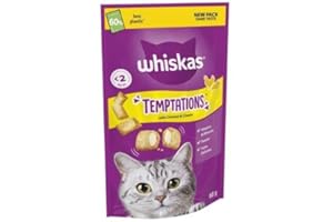 Whiskas Temptations Cat Treats with Chicken & Cheese 60 g