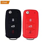 Modelo compatible: Carcasa llave para Volkswagen VW Up - Caddy / Jetta / Bora / Beetle / EOS / Golf 4 / 5 / 6 / Polo / Passat 3BG / 3B / Scirocco / Touran / Tiguan / Touareg / T5 , Skoda: Fabia / Octavia / Superb / Roomster / Citigo / Yeti , Seat: Altea / Alhambra / Leon / Ibiza / Mii. (Tenga en cuenta la forma de su clave)