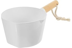 DOITOOL Kitchen Wooden Water Ladle with Long Handle Large Capacity Water Scoop for Bathroom and Home Accessories Bath