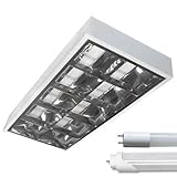 pulverbeschichtung farben Produkt LED Rasterleuchte LED Röhre 2 x 60cm