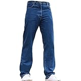 BLUE CIRCLENew Mens Straight Leg Basic Heavy Work Jeans Denim Pants All Waist Big Sizes