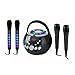 Produktbild auna SingSing schwarz + Dazzl Mic Set schwarz • Karaokeanlage • CD-Player • LCD-Display • Wiederholfunktion • 2 x Kara Dazzl Mikrofon und 2 x Mikrofon • LED Lichter am Mikrofon-Griff • 3m Kabel