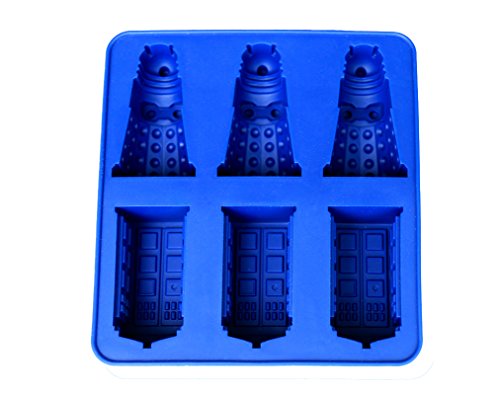 joyoldelf Doctor Who Silikon Eiswürfel und Schokolade, Süßigkeiten, Keksen Form Maker – Tardis und Daleks - 5